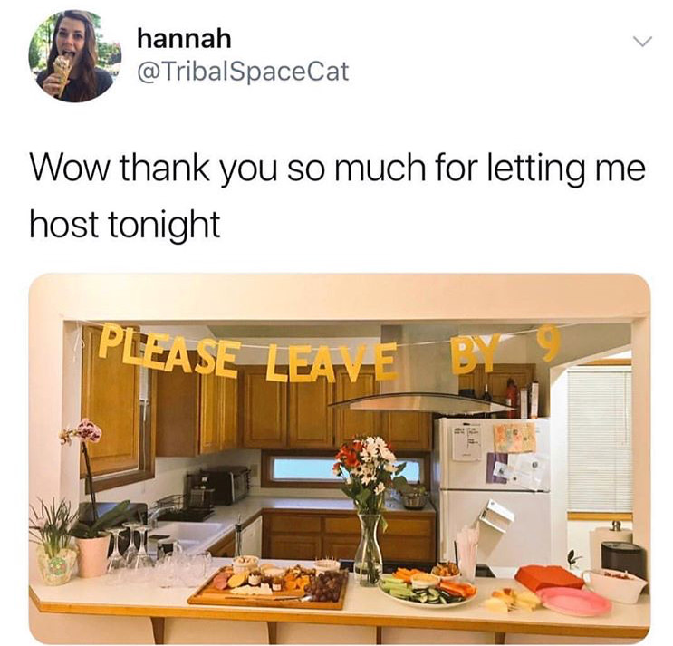 meme please leave by 9 banner meme - hannah Wow thank you so much for letting me host tonight Please