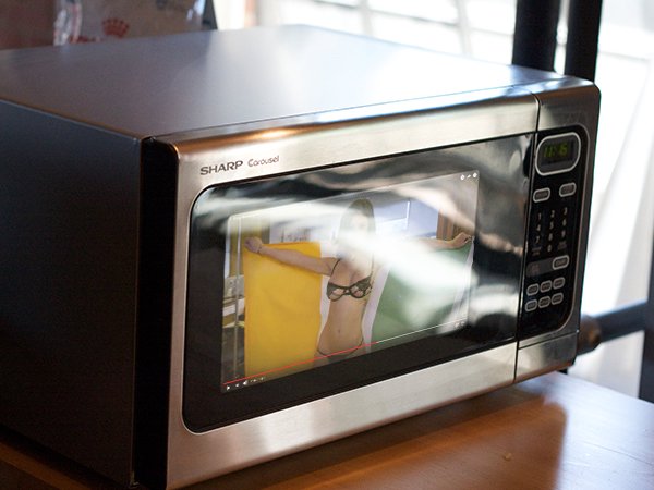 A microwave that goes to YouTube and finds a video the exact length of the time you just typed in and plays it on the microwave door.