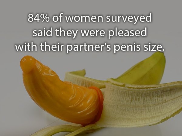 relationship memes of banana 84% of women surveyed said they were pleased with their partner's penis size.