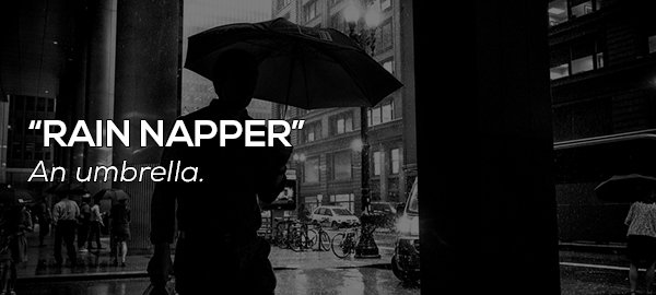 monochrome photography - Rain Napper"| An umbrella.