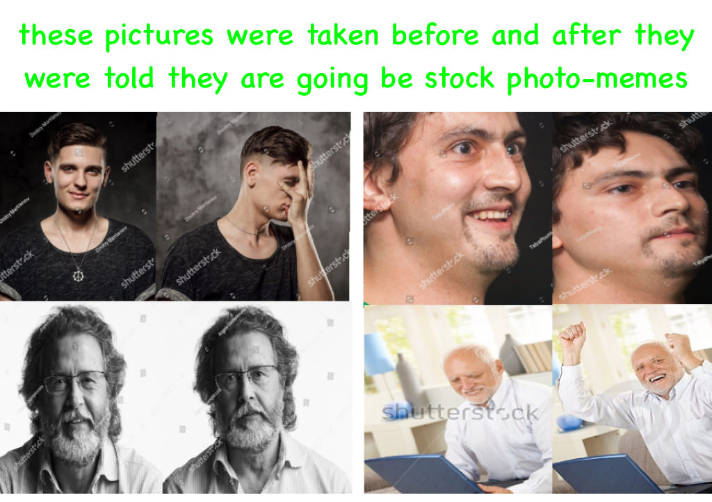 dank meme human behavior - these pictures were taken before and after they were told they are going be stock photomemes shutterstock shutterst Shutterstoc Atterstock Stterstock shutterst shutterstock shuferstad shutterstock shutterstock shutterstock