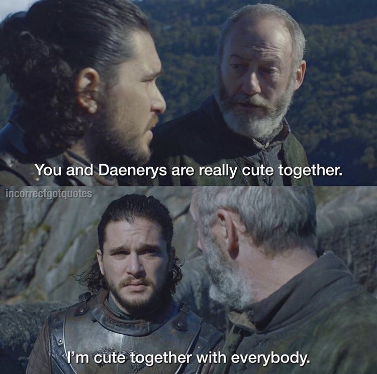 photo caption - You and Daenerys are really cute together. incorrectgotquotes I'm cute together with everybody.