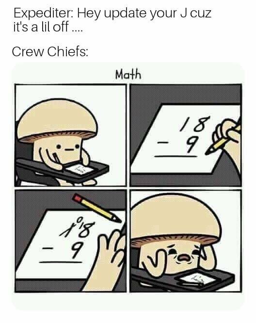 mushroom math - Expediter Hey update your Jcuz it's a lil off.... Crew Chiefs Math