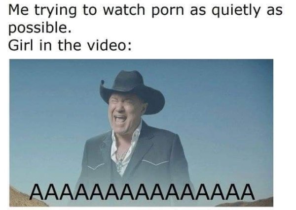 moaning memes - Me trying to watch porn as quietly as possible. Girl in the video