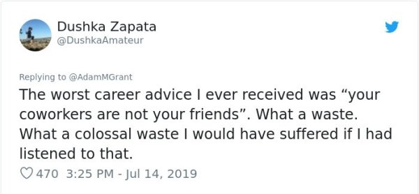 cathy garcia molina tweets about jadine - Dushka Zapata The worst career advice I ever received was "your coworkers are not your friends. What a waste. What a colossal waste I would have suffered if I had listened to that. 470