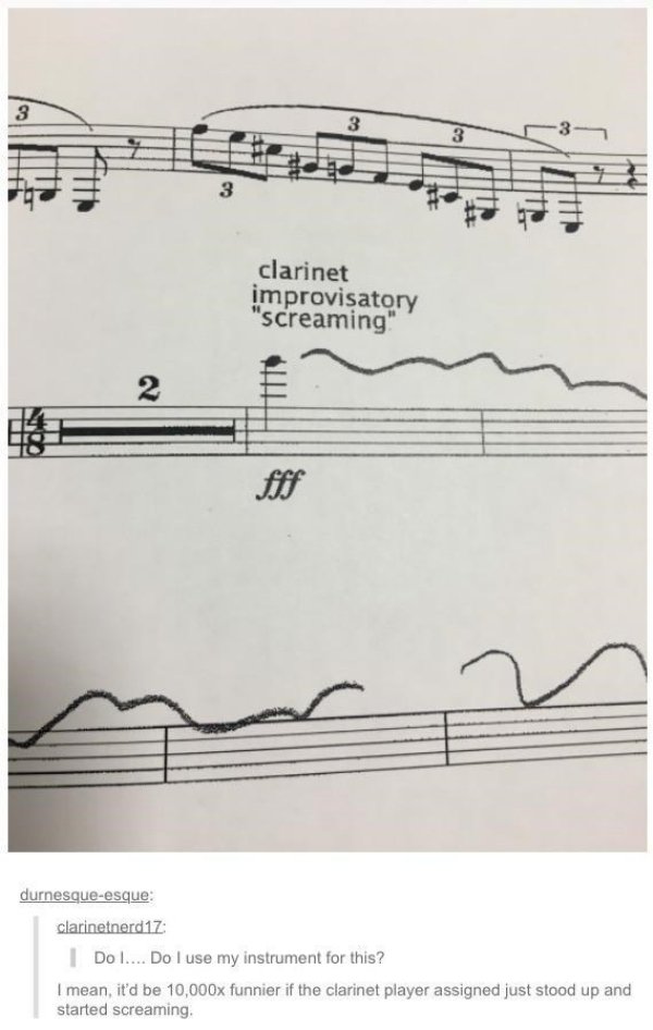 screeching clarinet meme - clarinet improvisatory