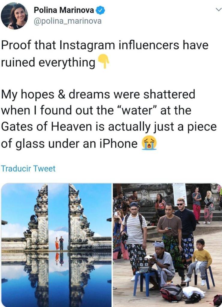 Pura Lempuyang Luhur - Polina Marinova Proof that Instagram influencers have ruined everything My hopes & dreams were shattered when I found out the "water" at the Gates of Heaven is actually just a piece of glass under an iPhone to Traducir Tweet