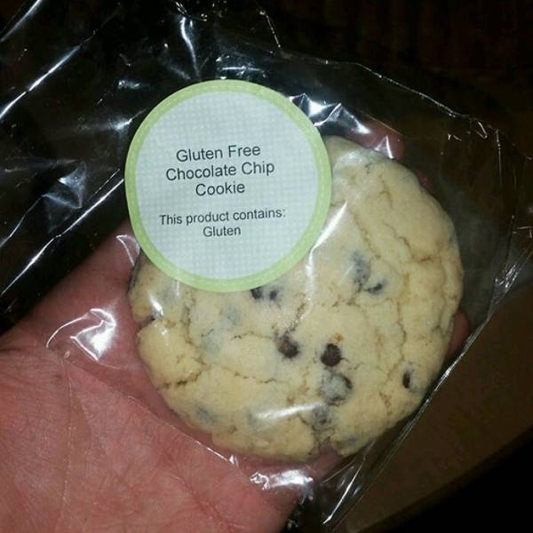 food lie - Gluten Free Chocolate Chip Cookie This product contains Gluten