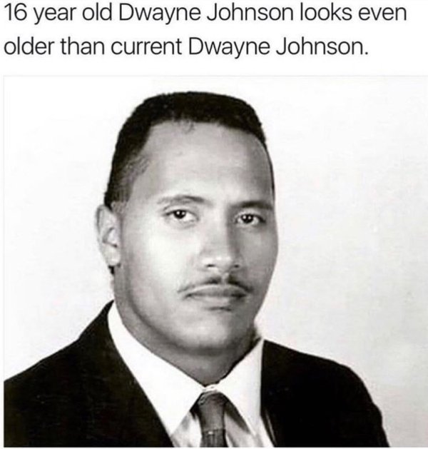 dwayne johnson 17 year old - 16 year old Dwayne Johnson looks even older than current Dwayne Johnson.