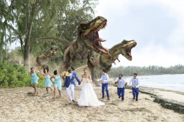 dinosaur wedding