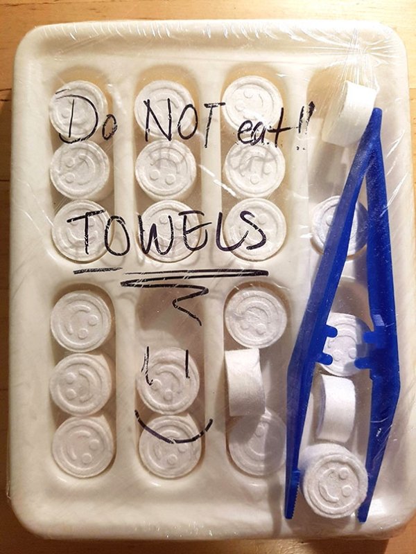 Do Not eat! Towels