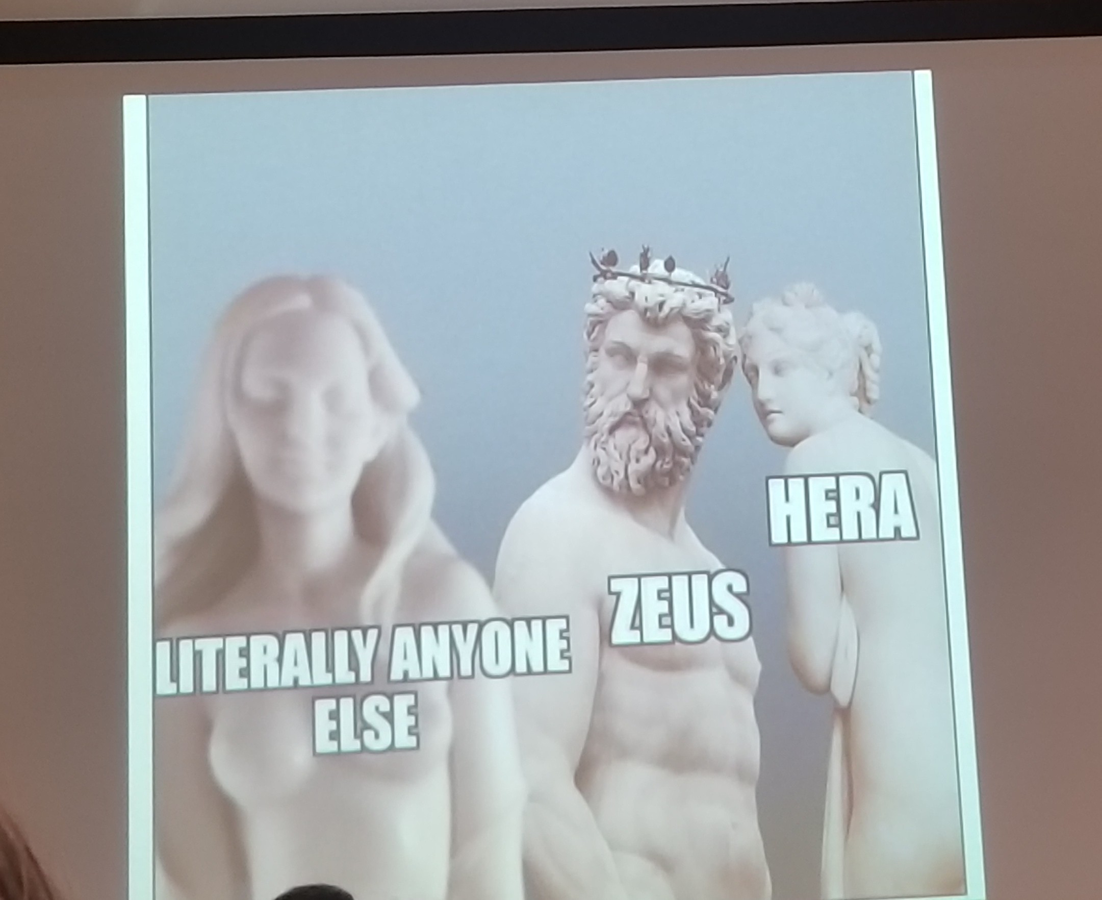 zeus meme - Hera Literally Anyone Zeus Else