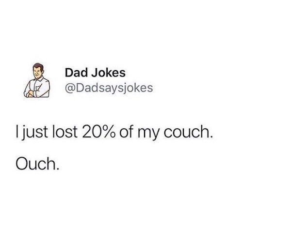 animal - Dad Jokes el I just lost 20% of my couch. Ouch.