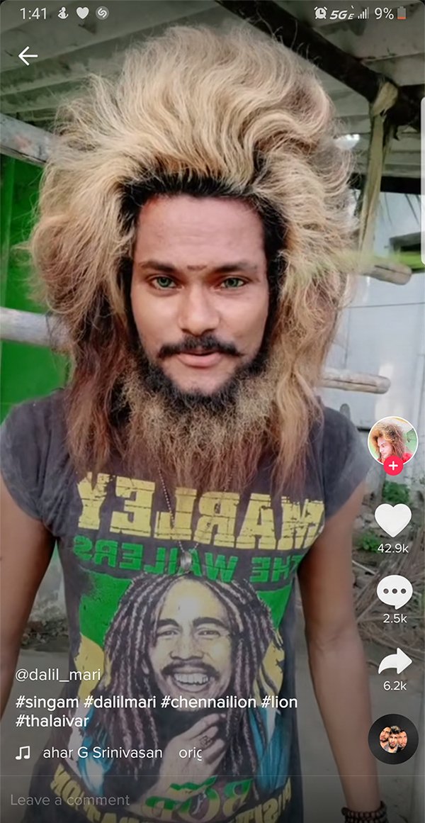 tiktok lion hairstyle - & @ 5G 9% Isjaam s ahar G Srinivasan oric Leave a comment