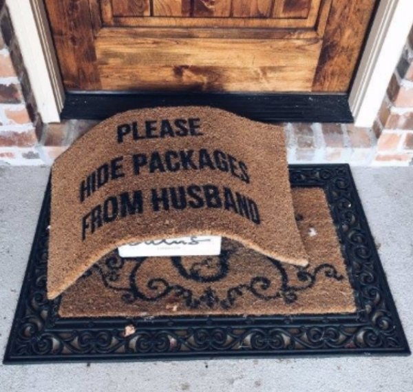 hide packages doormat