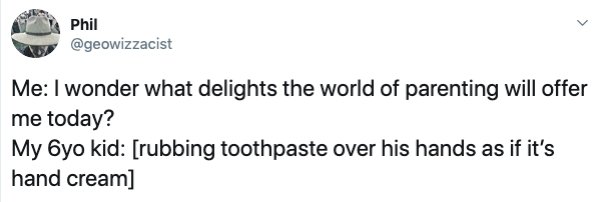 JPEG - Phil Me I wonder what delights the world of parenting will offer me today? My Oyo kid rubbing toothpaste over his hands as if it's hand cream