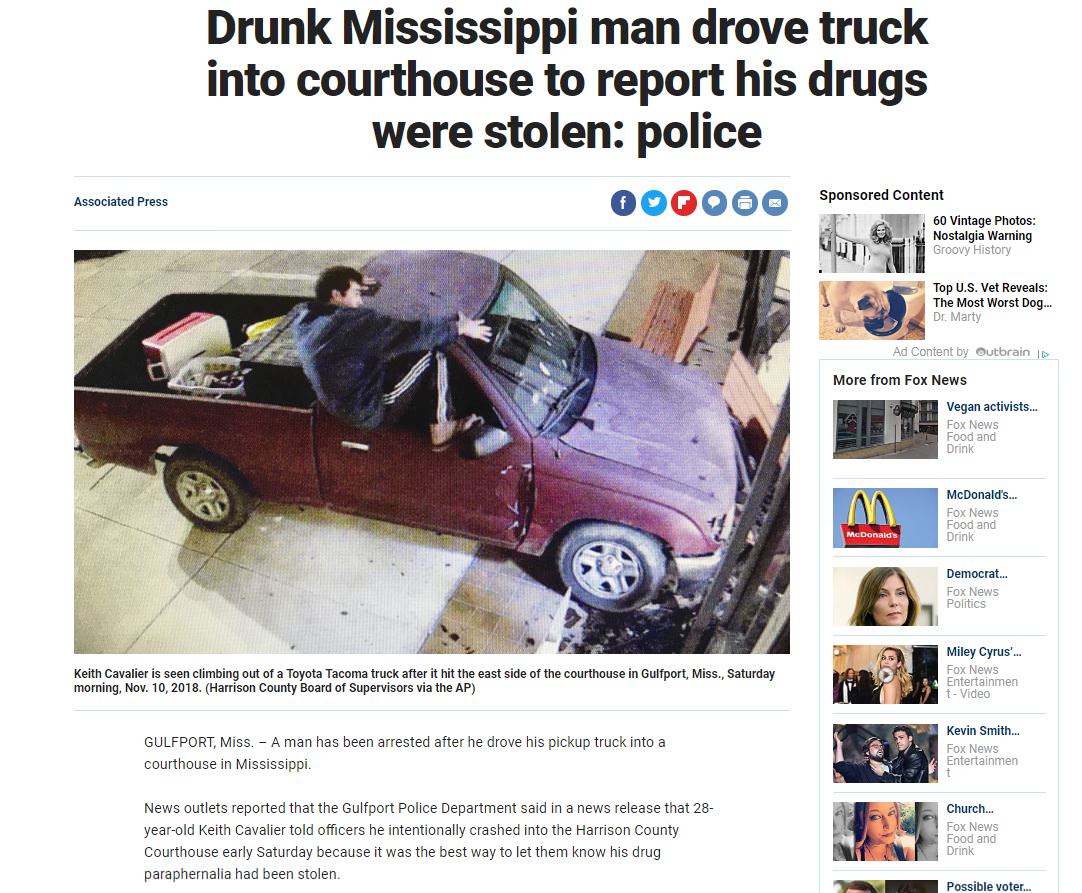 compact car - Drunk Mississippi man drove truck into courthouse to report his drugs were stolen police 000000 Associated Press Sponsored Content 60 Vintage Photos Nostalgia Warning Groovy History Top U.S. Vet Reveals The Most Worst Dog... Dr. Marty Ad Con