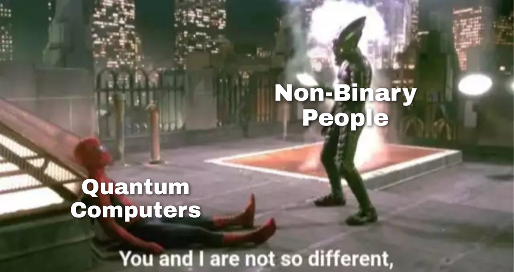 we re not so different you - NonBinary People Quantum Computers You and I are not so different,