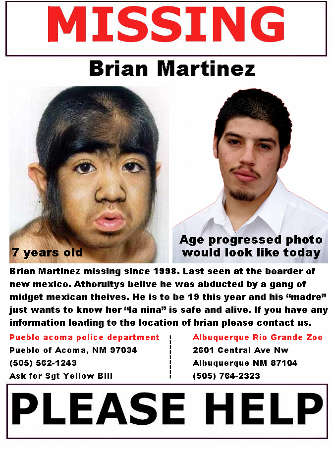 Please help us find him