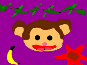 this is a monkey i painted 