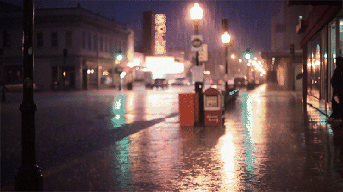 city rain cinemagraph