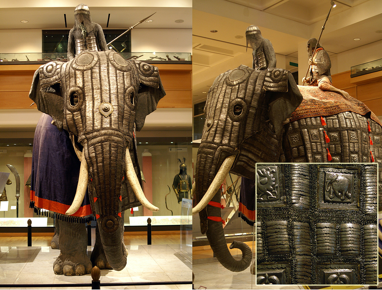 Elephant armour from 17th century India. It's composed of 5,840 plates and weighs 118kg