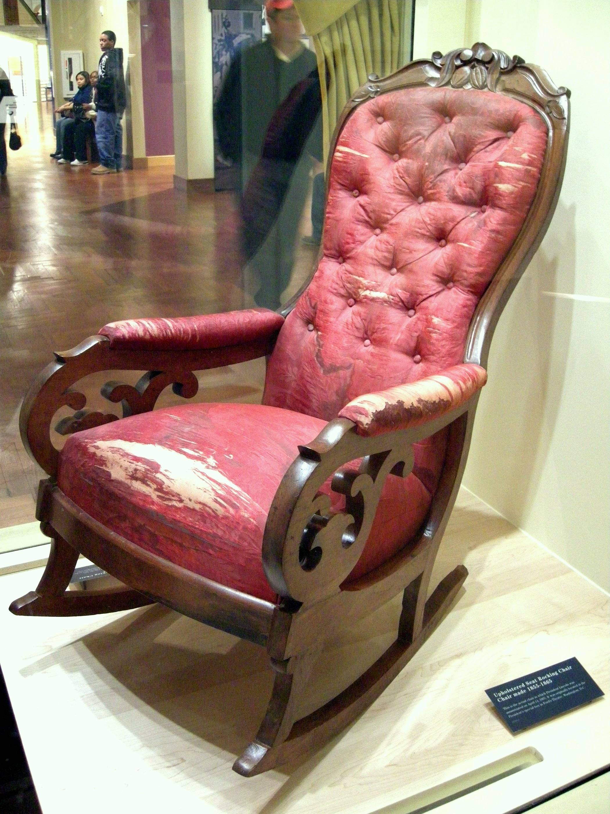Abraham Lincoln assassination chair from Ford's Theatre