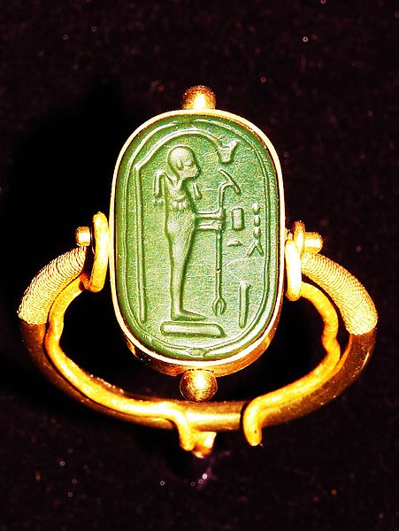 Egyptian ring from the tomb of King Tutankhamen