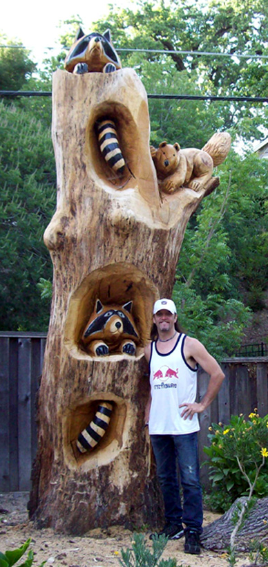 wood carvings tree stumps