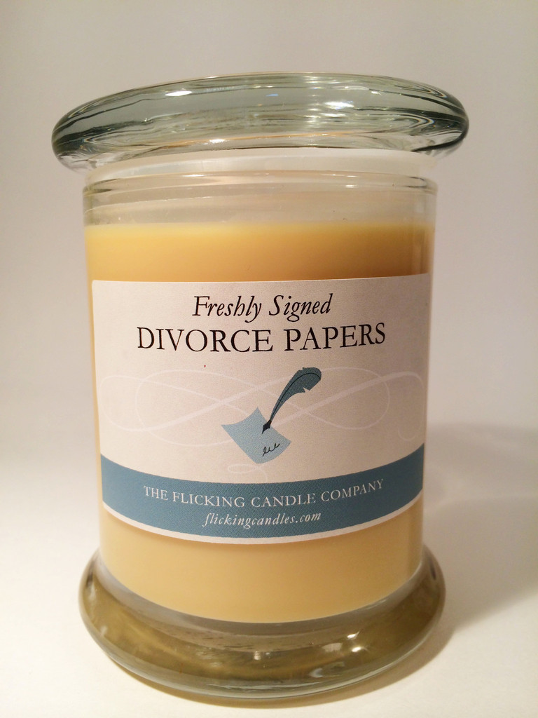 Nothing captures the rich parchment of a legal document declaring an end to your failed marriage like this candle.
