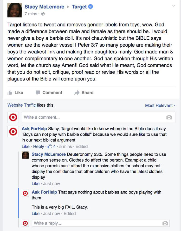 Man Poses as Target on Facebook, Trolls Angry Customers