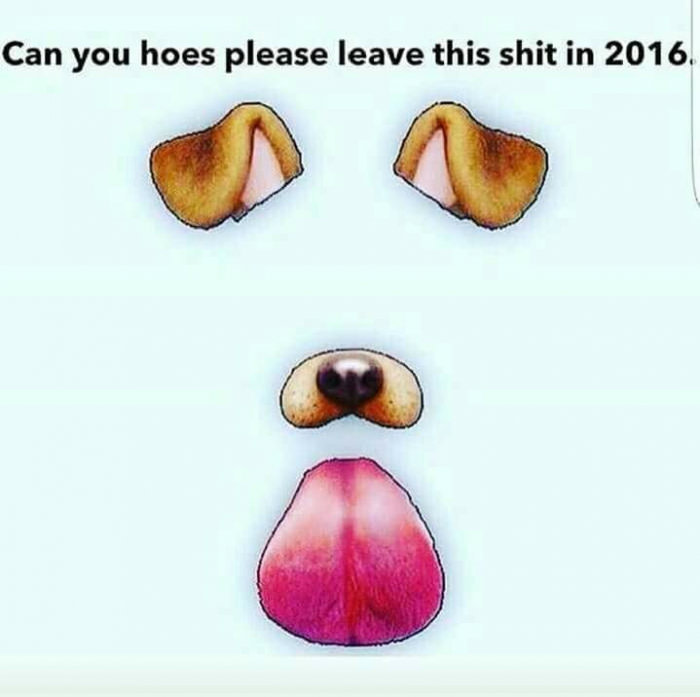 Can you hoes please leave this shit in 2016