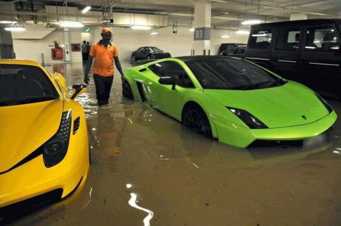 flooded supercars