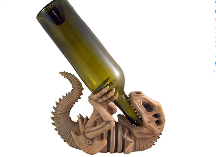 If you're going to drink wine, why not do it in style?  Dinosaur Skeleton Wine Bottle Holder - $21.88  Get it <a href="https://amzn.to/2Ko7jRb" target="_blank" rel="nofollow"><font color="red"><b>HERE</font></b></a>