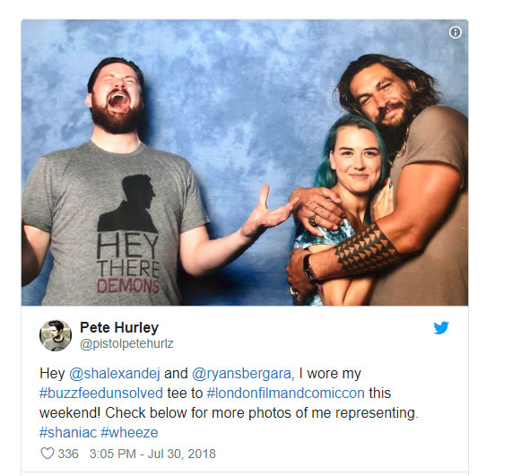 jason momoa couple - There Demons Pete Hurley Hey and , I wore my tee to this weekend! Check below for more photos of me representing 336