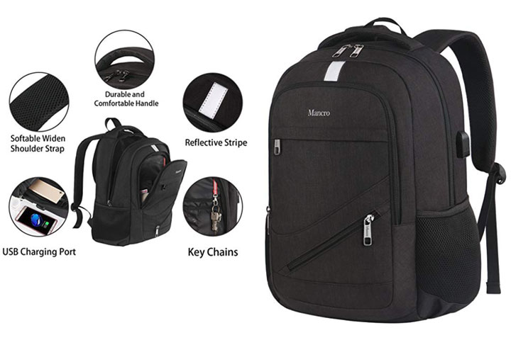 A good backpack can make all the differnce at school, work, the gym, etc.  Get one that has a USB charging port as well as RFID anti theft technology built right in so you don't have to worry about card scanners and skimmers. Mancro Laptop Backpack RFID Anti Theft Travel Backpack w/USB Charging Port - $24.99 Get it <a href="https://amzn.to/2FxDAEu" target="_blank" rel="nofollow"><font color="red"><b>HERE</font></b></a>.