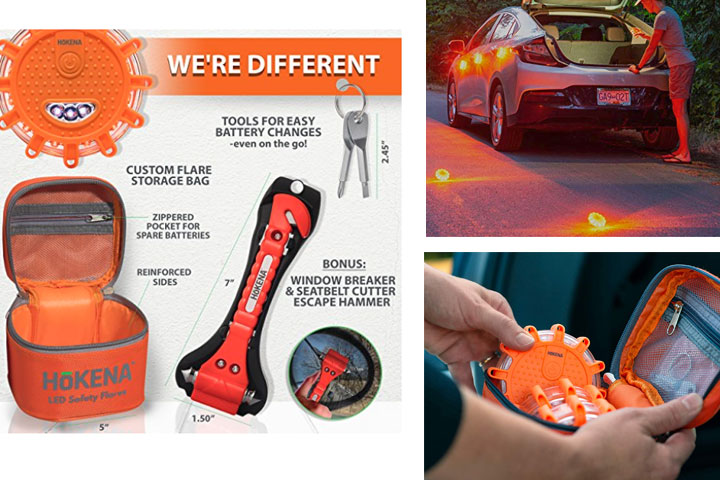 Roadside emergencies are dangerous enough without the added hazard of traffic and poorly lit areas. Wheather it's a flat tire, engine trouble, or any other issue now you can keep yourself or your loved ones safe with this 3 Pack LED Road Flares Emergency / Warning Lights, Case, and Multi-Tool - $31.99 Get it <a href="https://amzn.to/2qWLU6C" target="_blank" rel="nofollow"><font color="red"><b>HERE</font></b></a>.