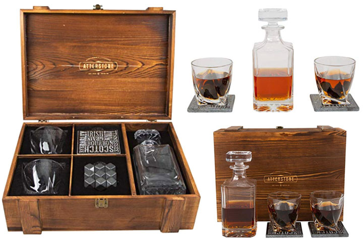 The holiday season is tough enough to get through without the added stess of family gatherings, company holiday parties, and of course the Black Friday Maddenss.  Get the Whiskey lover on your gift list an awesome gift they'll use frequently without ever leaving your favorite recliner. The Atterstone Crate Box Set with Premium Decanter, swirl glasses, includes 9 chilling stones, and 2 Coasters Made from dark stone - $84.99 Get it <a href="https://amzn.to/2qTY1RR" target="_blank" rel="nofollow"><font color="red"><b>HERE</font></b></a>.