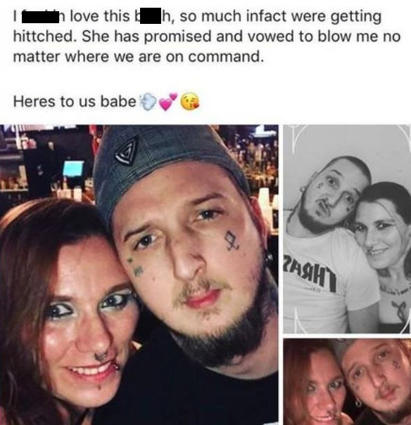 trashy people - selfie - I love this h, so much infact were getting hittched. She has promised and vowed to blow me no matter where we are on command. Heres to us babe Rash