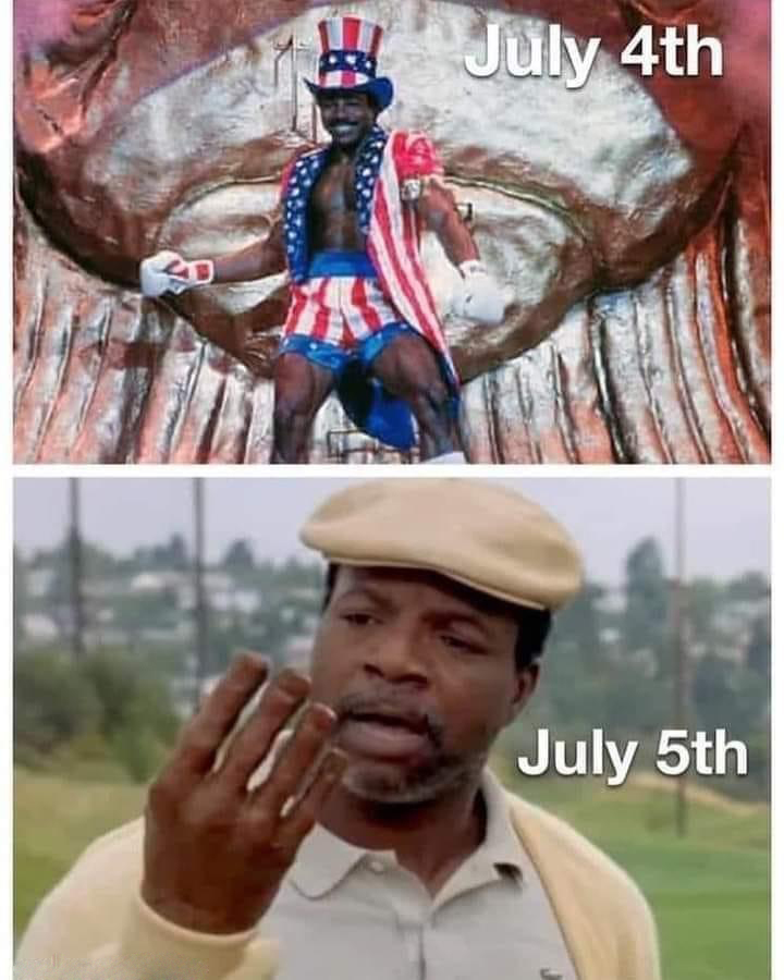 monday morning randomness - chubbs happy gilmore - July 4th July 5th