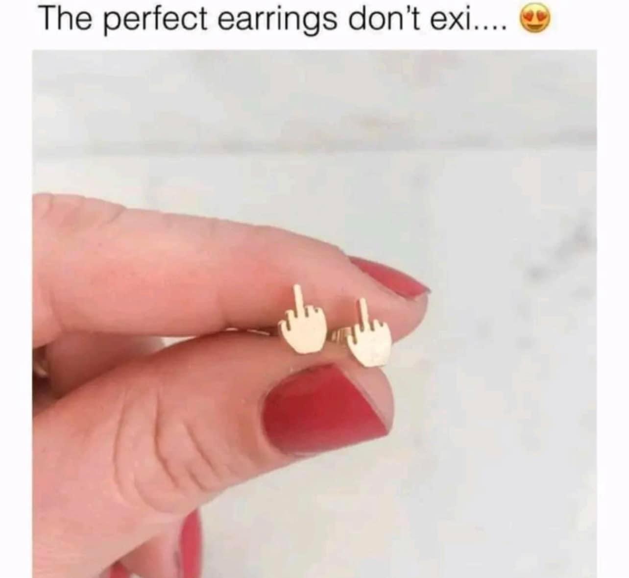 monday morning randomness - nail - The perfect earrings don't exi....