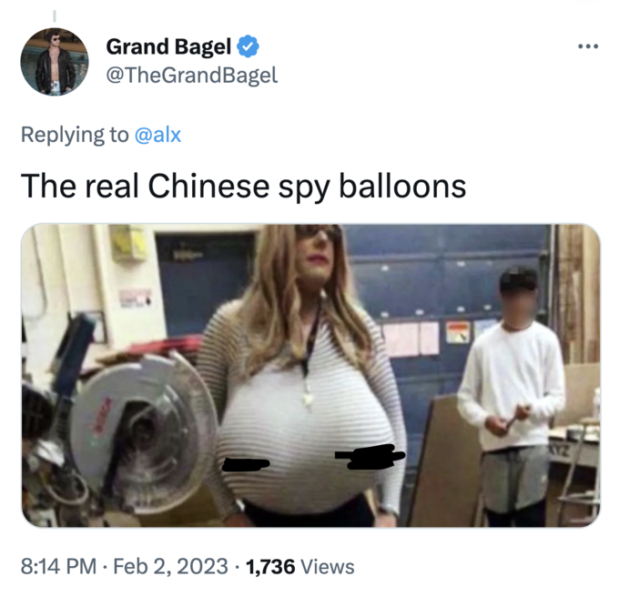 Chinese spy balloon memes - oakville teacher transgender - Grand Bagel The real Chinese spy balloons . 1,736 Views
