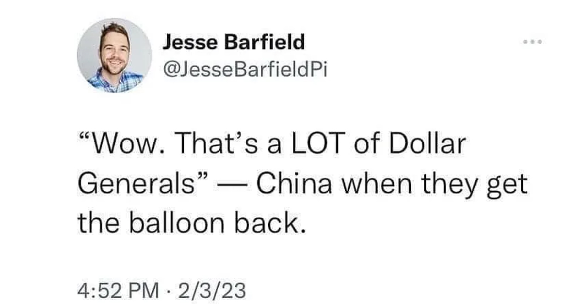 Chinese spy balloon memes - Jesse Barfield - Jesse Barfield Pi