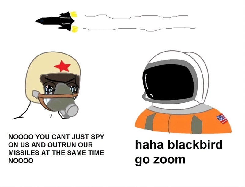 funny memes and randoms - cartoon - Noooo You Cant Just Spy On Us And Outrun Our Missiles At The Same Time Noooo haha blackbird go zoom