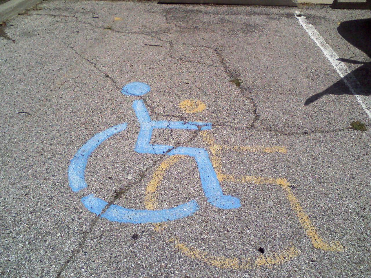 this is painted in a middle school parking lot.  