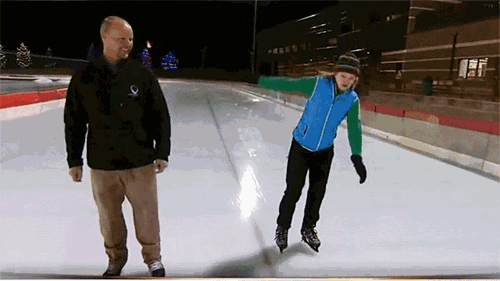 ice skating funny gif