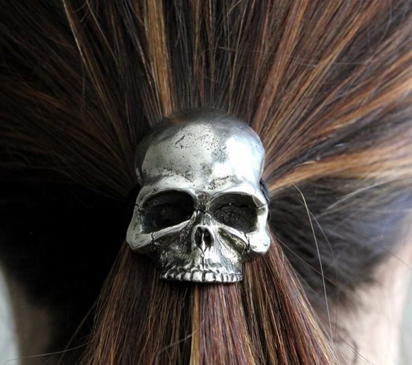 skull hair clips
