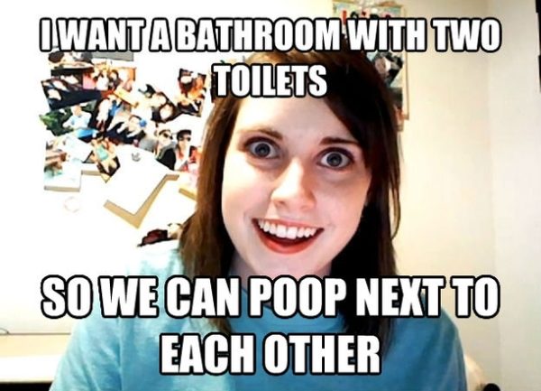 do you want a sticker - Owanta Bathroom With Two Toilets So We Can Poop Nextto Each Other