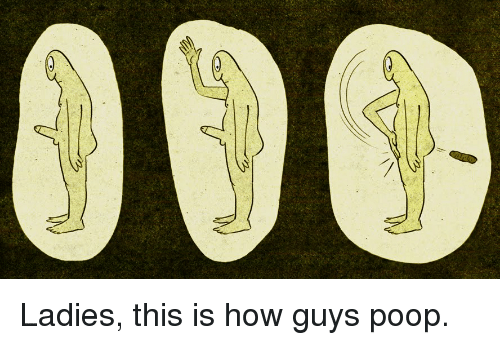 ladies this is how guys poop - Ladies, this is how guys poop.