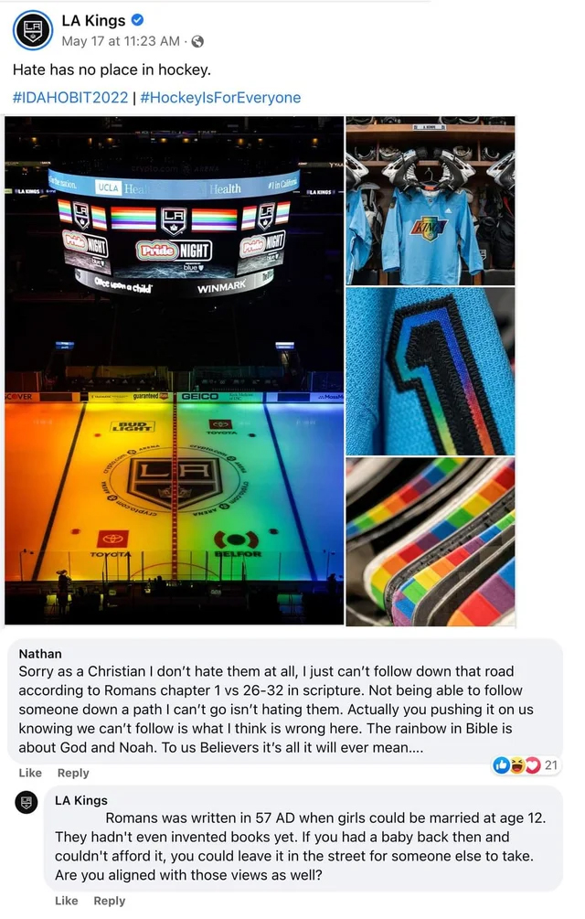 murdered by words - multimedia - La Kings May 17 at Hate has no place in hockey. | crypto.com Arena Ucla Hea ilinOluonl Flags Cover 587 Pride Night Ole upon a child guaranteed Pup .. woor Pbygas Health Winmark Geico 8 Toyota wwww.daw Lakings Toyota Belfor